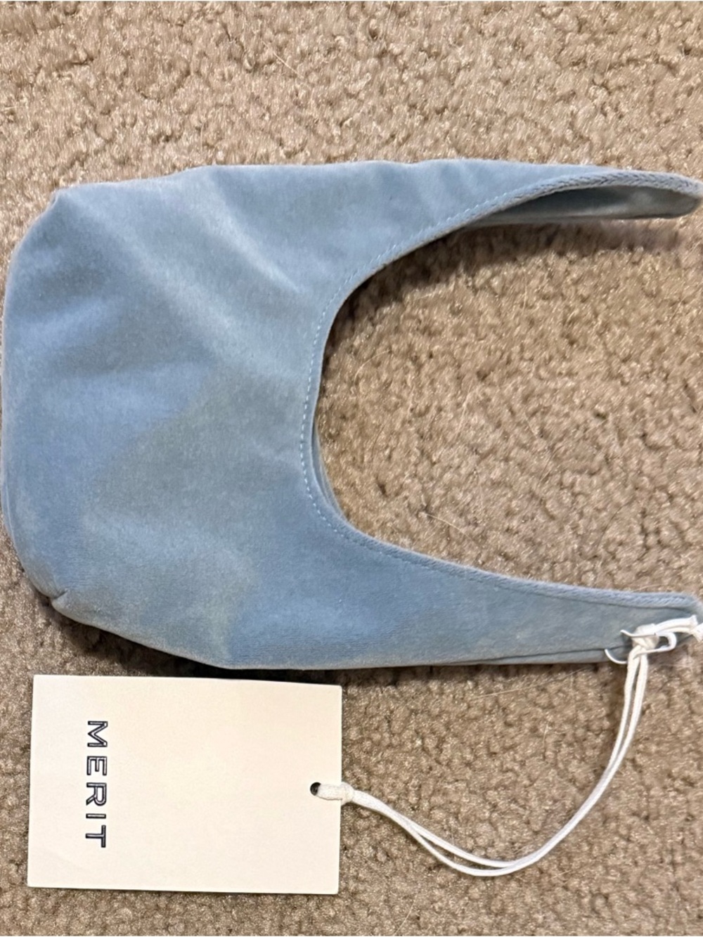 MERIT Sky Blue Suede Mini Bag